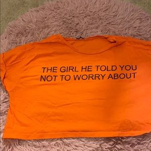 orange graphic tee